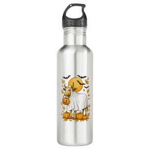 Highland Cow Halloween in Ghost Costume 710 Ml Water Bottle