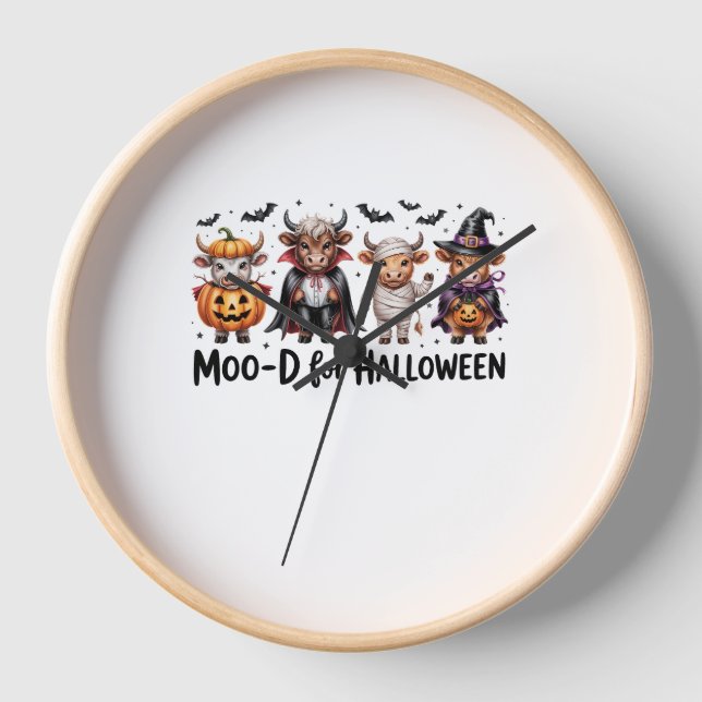 Highland Cow Halloween Spooky Season (2) Clock (Front)