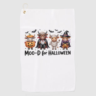 Highland Cow Halloween Spooky Season (2) Golf Towel