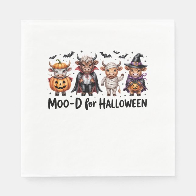 Highland Cow Halloween Spooky Season (2) Napkin (Front)