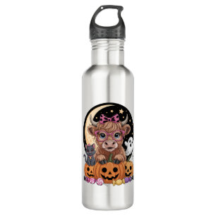 Highland Cow Halloween Spooky Season 710 Ml Water Bottle