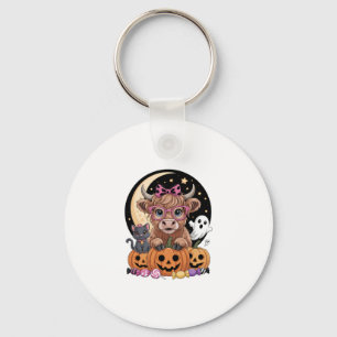 Highland Cow Halloween Spooky Season Key Ring