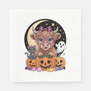 Highland Cow Halloween Spooky Season Napkin