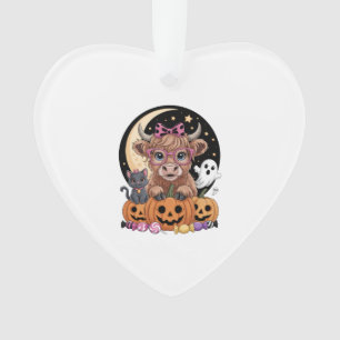 Highland Cow Halloween Spooky Season Ornament