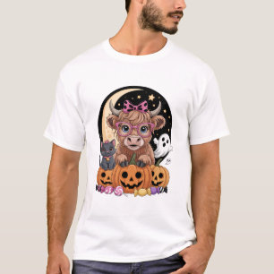 Highland Cow Halloween Spooky Season T-Shirt
