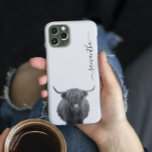 Highland Cow Handwritten 12 Case-Mate iPhone Case<br><div class="desc">This design is also available on other phone models. Choose Device Type to see other iPhone, Samsung Galaxy or Google cases. Some styles may be changed by selecting Style if that is an option. You may also transfer this design to another product or phone case. This design may be personalised...</div>