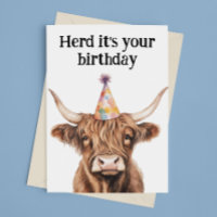 Highland cow Herd It's Your Birthday