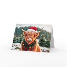 Highland Cow Holiday Card