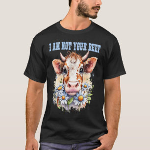 Highland Cow I Am Not Your Beef Vegan T-Shirt