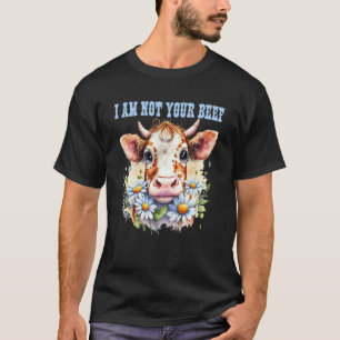Highland Cow  I Am Not Your Beef Vegan T-Shirt
