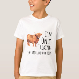 Highland Cow Illustration Majestic Scottish Cattle T-Shirt