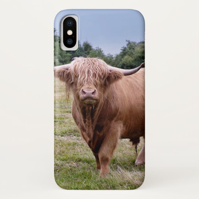 Highland Cow iPhone X Case (Back)
