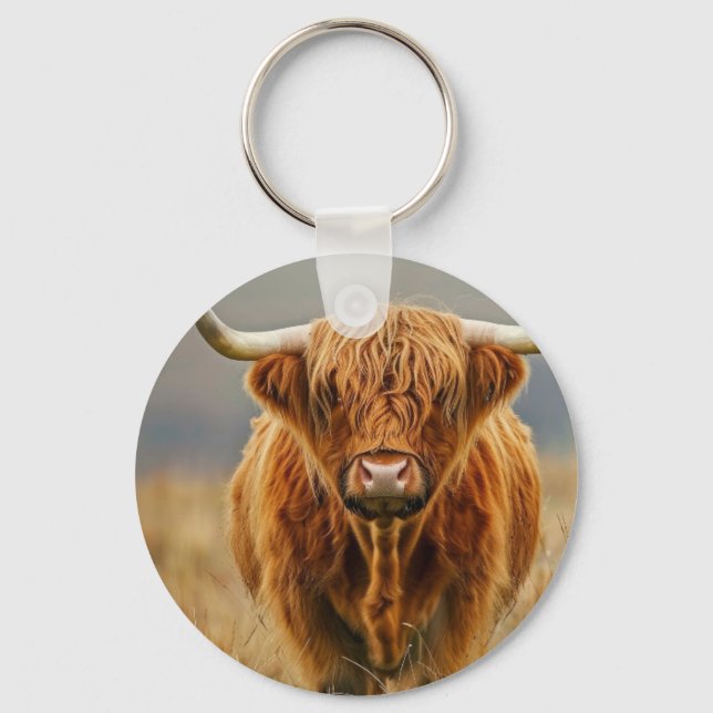 Highland Cow Key Ring (Front)