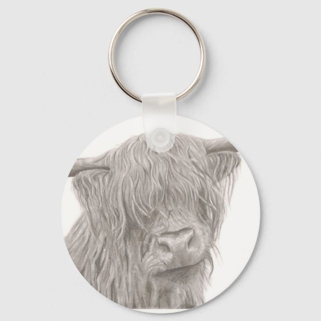 Highland Cow Keychain (Front)