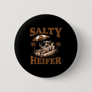 Highland Cow Lovers Salty Heifer Trocal For Women 6 Cm Round Badge