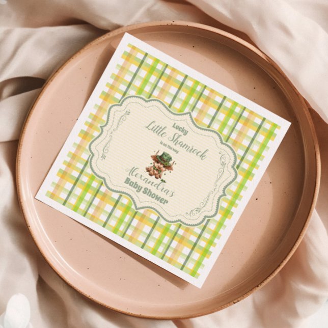 Highland Cow Lucky Little Shamrock Napkin (Creator Uploaded)