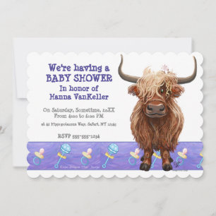 Highland Cow Mastodon Invitation