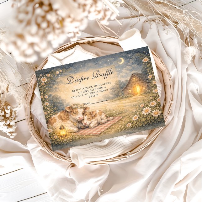 Highland Cow Meadow Diapper Raffle Enclosure Card (Creator Uploaded)