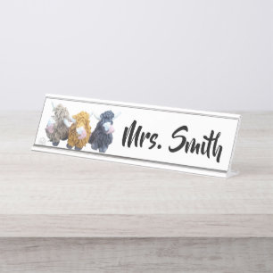 Highland Cow Name Plate