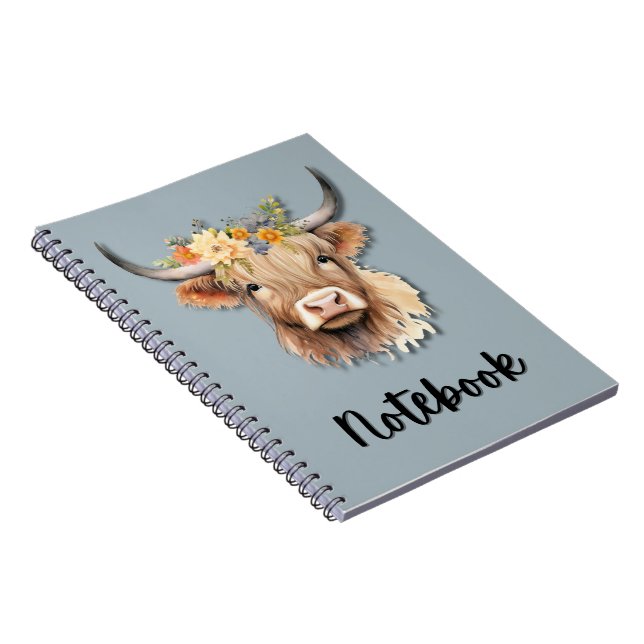 Highland Cow Notebook (Right Side)