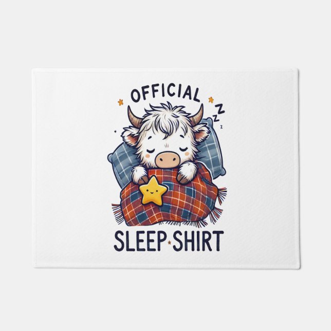 Highland Cow , Official Sleep  Doormat (Front)
