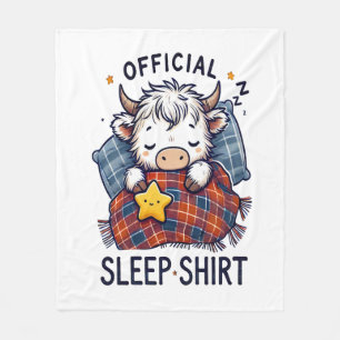 Highland Cow , Official Sleep  Fleece Blanket
