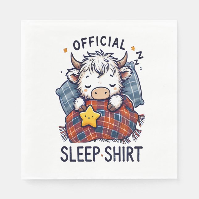 Highland Cow , Official Sleep  Napkin (Front)