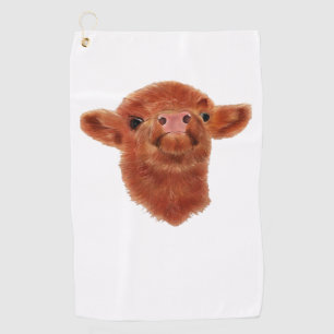 Highland Cow Oversized T-Shirt Golf Towel