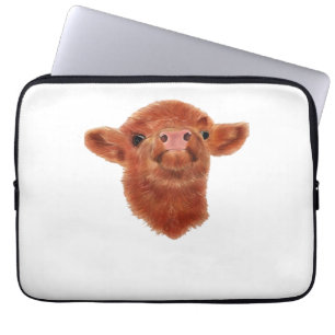 Highland Cow Oversized T-Shirt Laptop Sleeve
