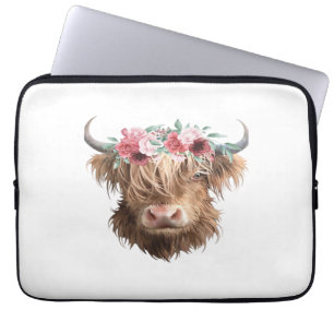 Highland Cow Painting Classic T-Shirt Laptop Sleeve
