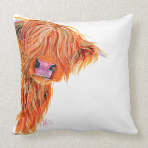 Highland Cow 'Peekaboo' Lovely Soft Cushion