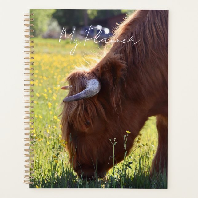 Highland Cow Planner - Spring Theme (Front)