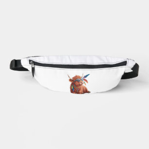 Highland Cow Png, Cool Cow Png, Sunglass Bum Bags
