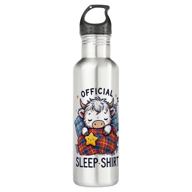 Highland Cow Png, Official Sleep Png 710 Ml Water Bottle (Front)