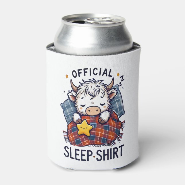 Highland Cow Png, Official Sleep Png Can Cooler (Can Front)