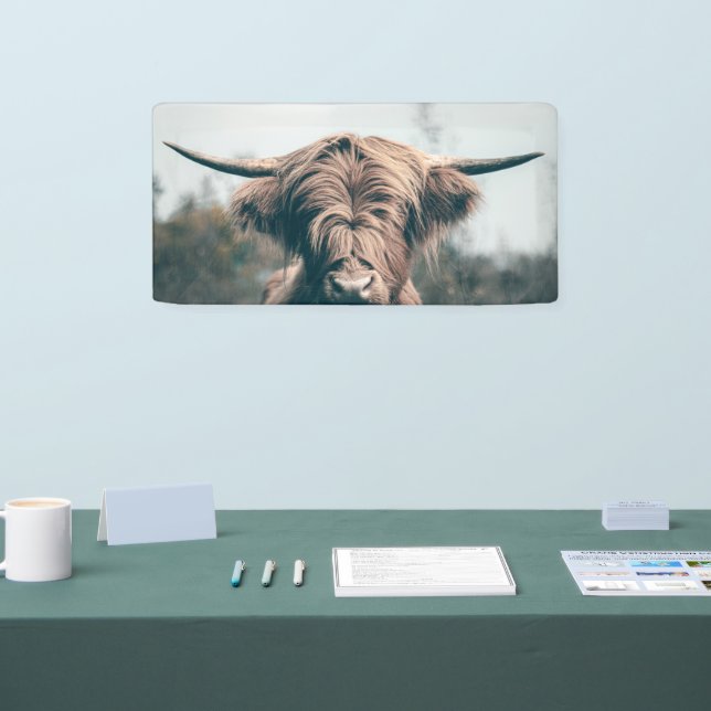 Highland cow portrait banner (Tradeshow)