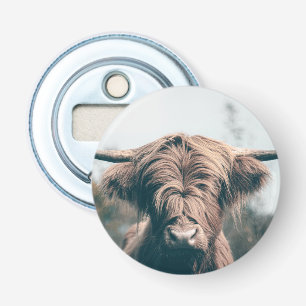 Highland cow portrait bottle opener