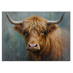 Highland Cow portrait Cutting Board