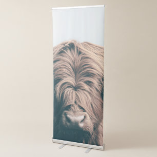 Highland cow portrait retractable banner