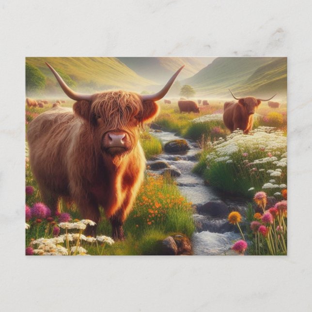 Highland Cow  Postcard (Front)