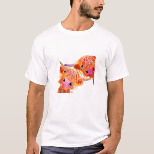 Highland Cow Print Animal Print ' Angus T-Shirt