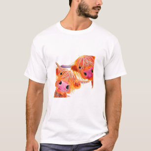 Highland Cow Print Animal Print ' Angus T-Shirt