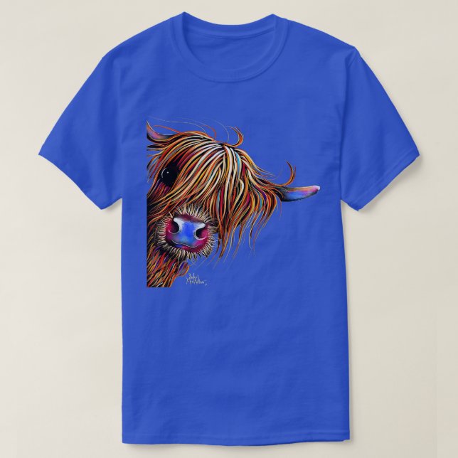 HiGHLaND CoW PRiNT ANiMaL PRiNT ' SuGaR LuMP '  T-Shirt (Design Front)
