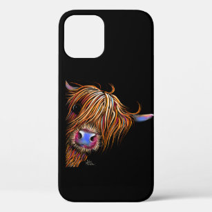 Highland Cow Print IPhone Case SuGaR LuMP oN BLaCK
