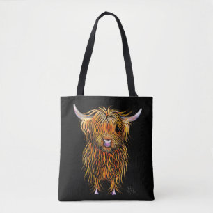 HiGHLaND CoW PRiNT SCoTTiSH ' HuMPHReY ' ToTe BaG