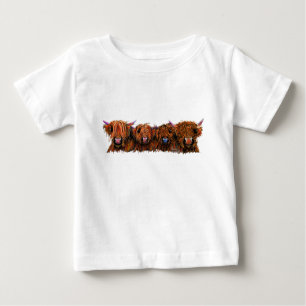 HiGHLaND CoW PRiNT SCoTTiSH ' THe GiNGeR NuTS ' Baby T-Shirt