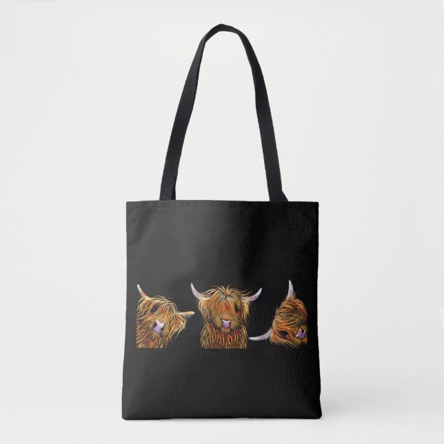 HiGHLaND CoW PRiNT "THe SCoTTieS ' ToTe BaG (Front)
