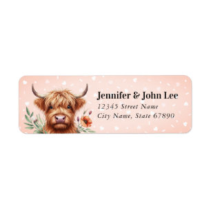 Highland Cow Return Address Labels