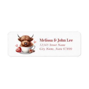 Highland Cow Return Address Labels