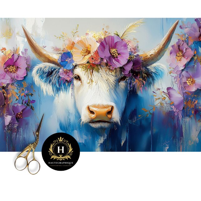 Highland Cow Rustic Boho Farmhouse Decoupage Tissue Paper (Creator Uploaded)
